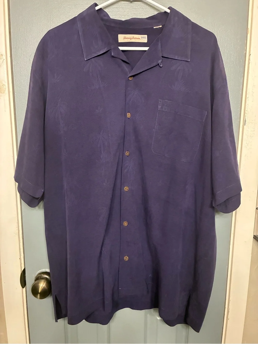 Tommy Bahama Deep Purple Short-Sleeve Camp Shirt